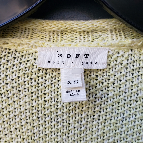 Soft Joie Pavit Seed Stitch Yellow Cardigan - XS - Picture 8 of 11
